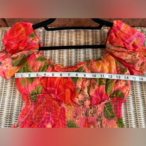 knee length dresses for ladies Off-White Bloom Garden Maxi Dress – FARM Rio main image 1